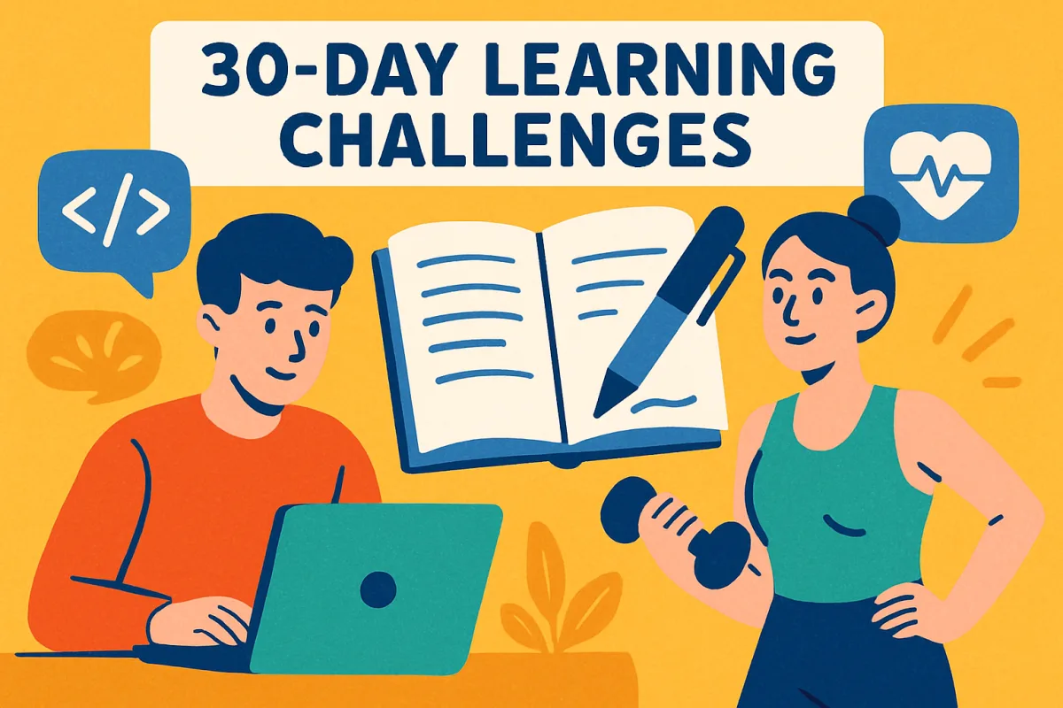 30-Day Learning Challenges visual representation