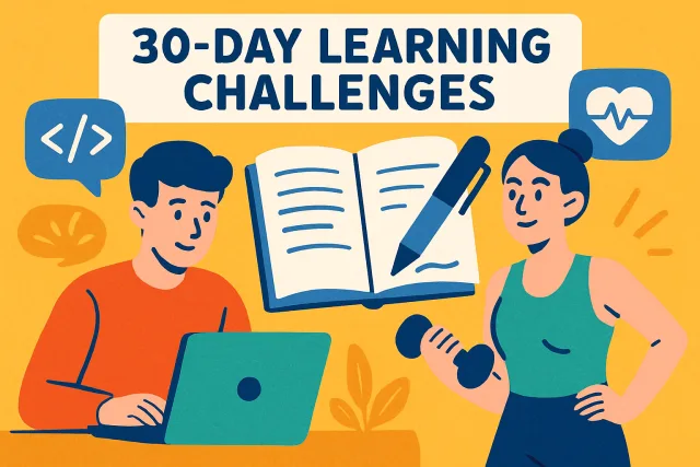 30-Day Learning Challenges visual representation