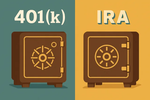 Comparison of 401k vs IRA retirement accounts