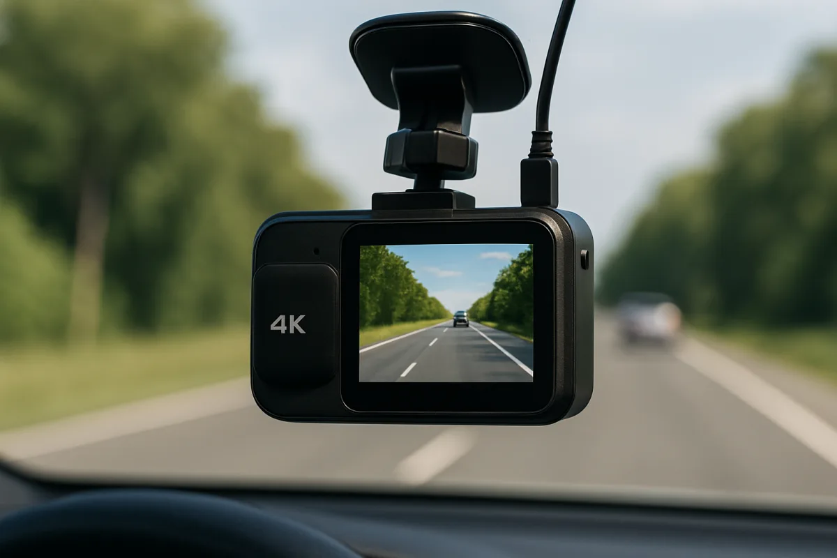 4K Dash Cam mounted in a vehicle