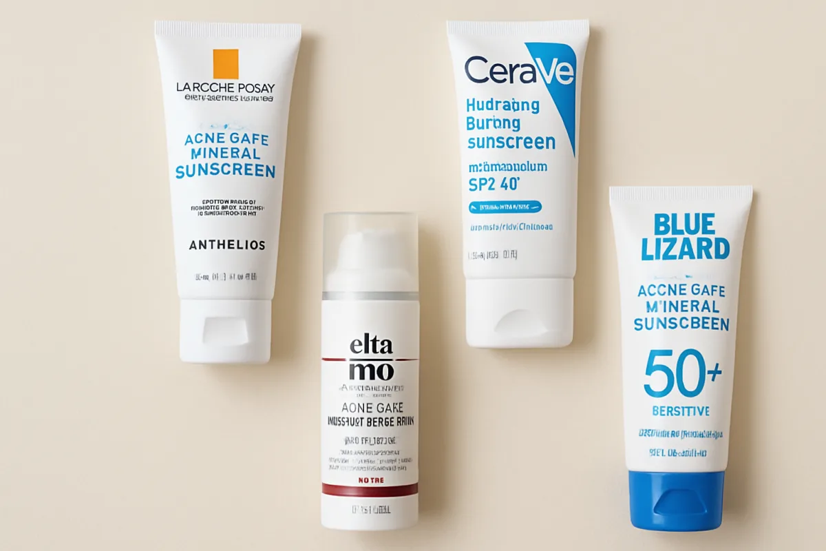 Acne Safe Mineral Sunscreen selection