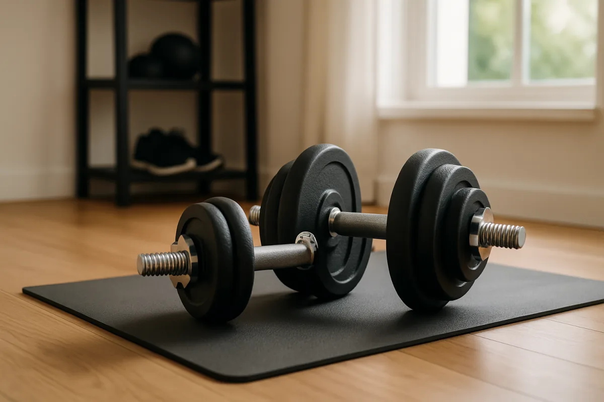 Adjustable dumbbells for home fitness workouts