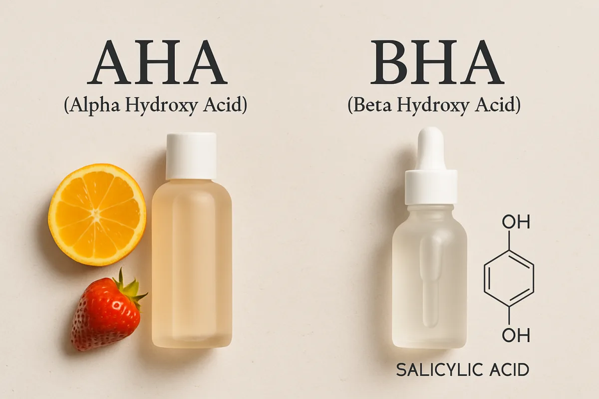 AHA vs BHA skincare comparison