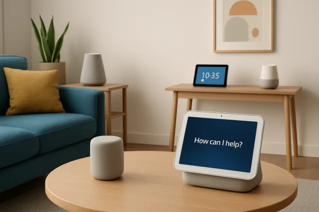 AI Powered Gadgets in a modern living room