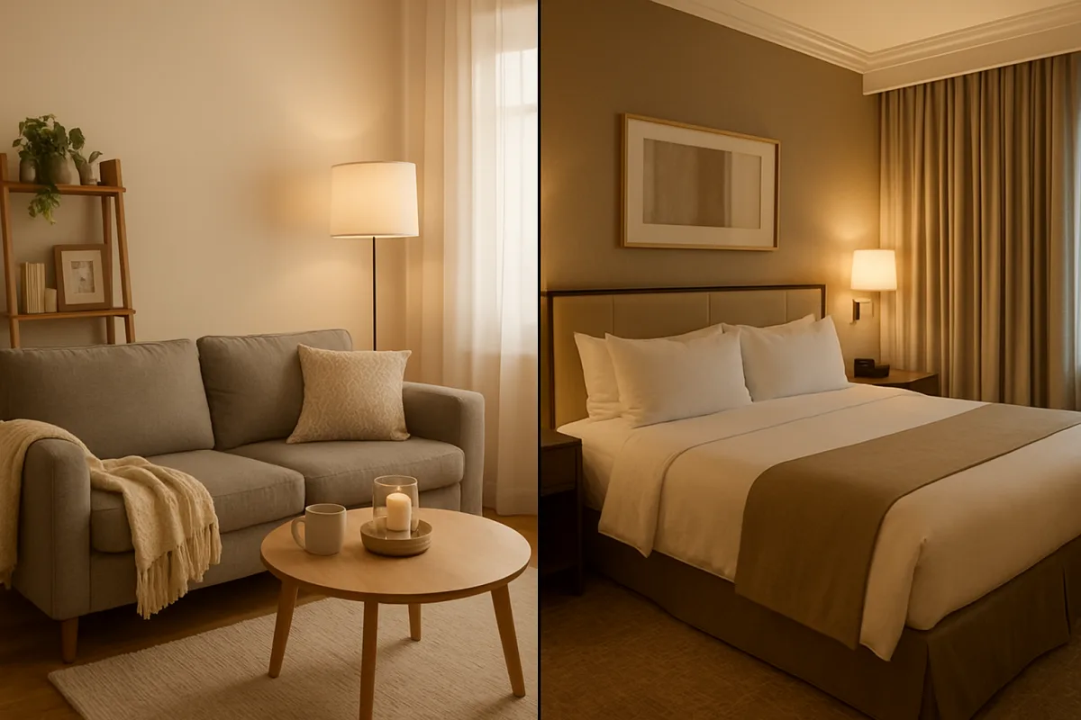 Airbnb vs Hotels comparison image