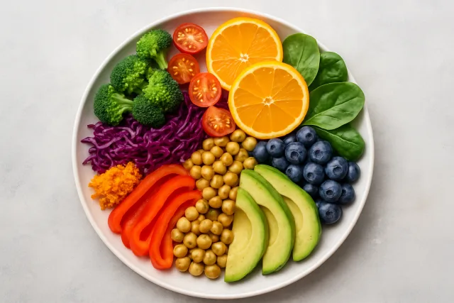 Colorful fruits and vegetables for an anti-inflammatory diet