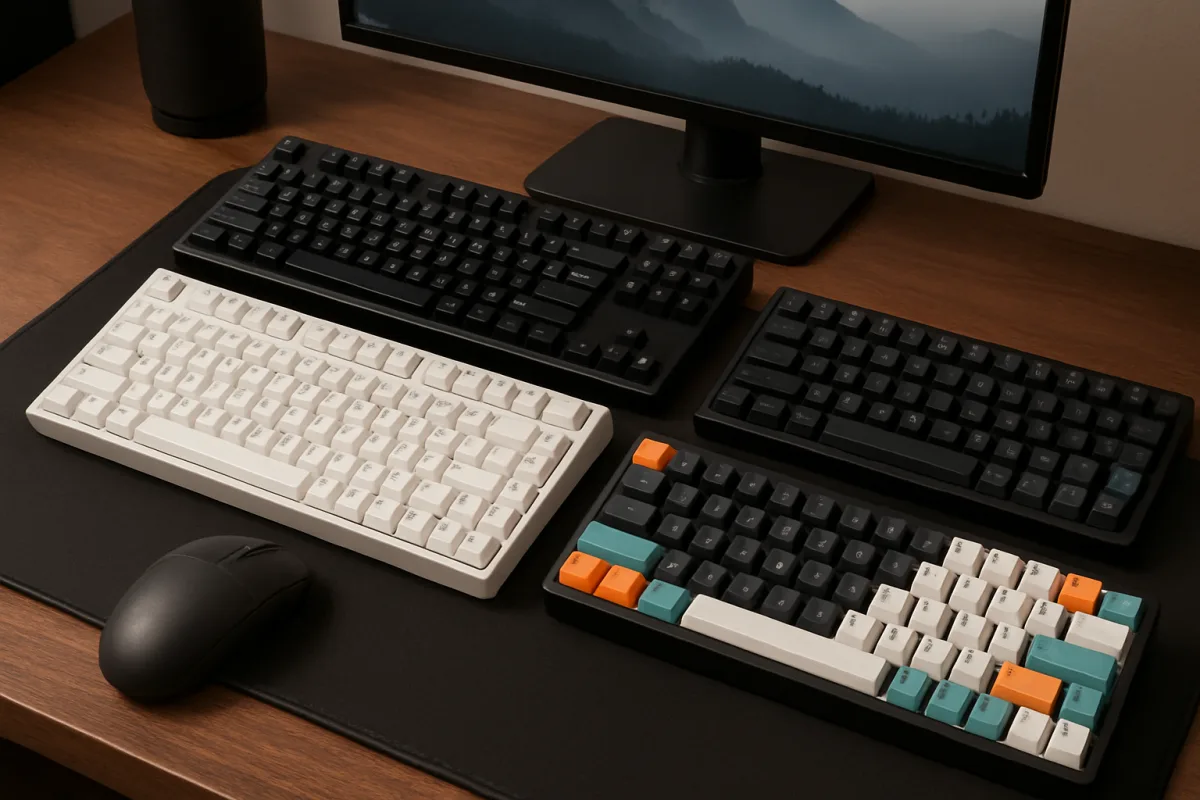 Best budget mechanical keyboards displayed on a desk