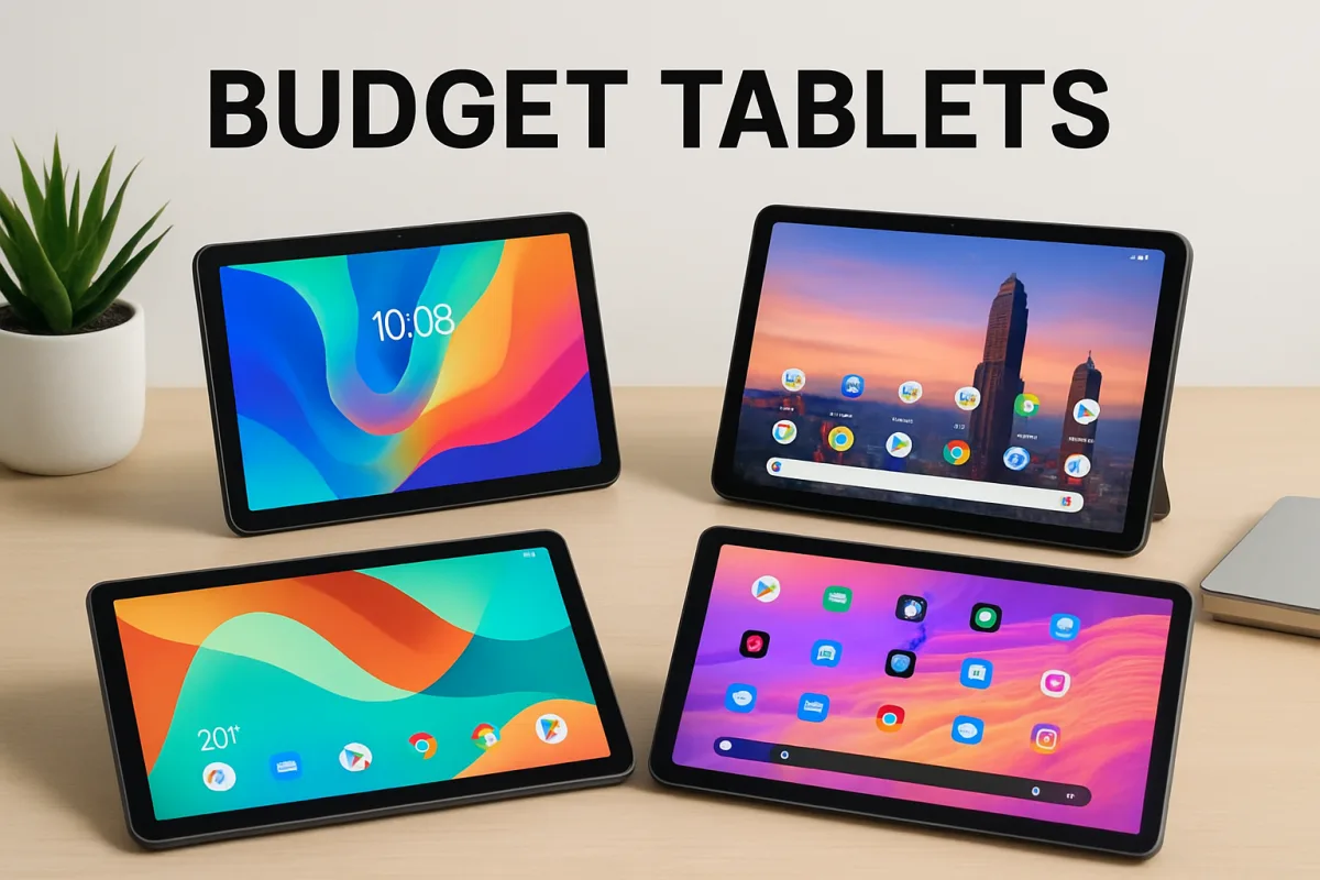 Best budget tablets displayed on a desk