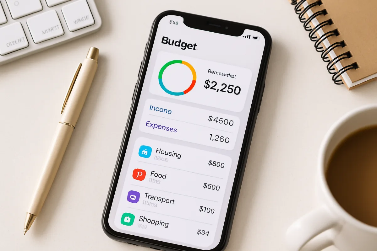 Best budgeting apps on a smartphone screen