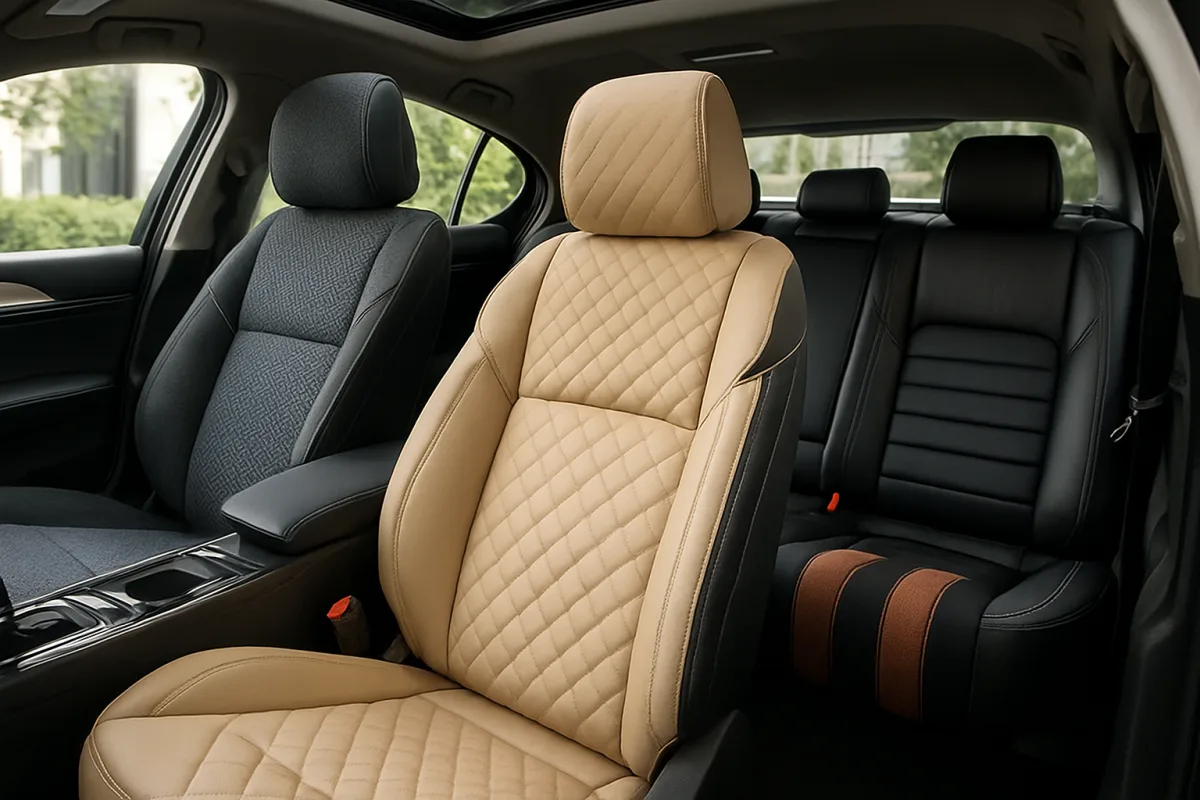 Best car seat covers displayed in a vehicle interior