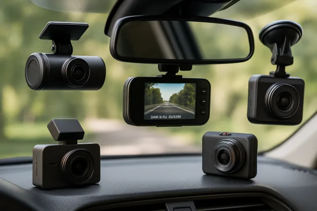 Best dash cams displayed in a car setting