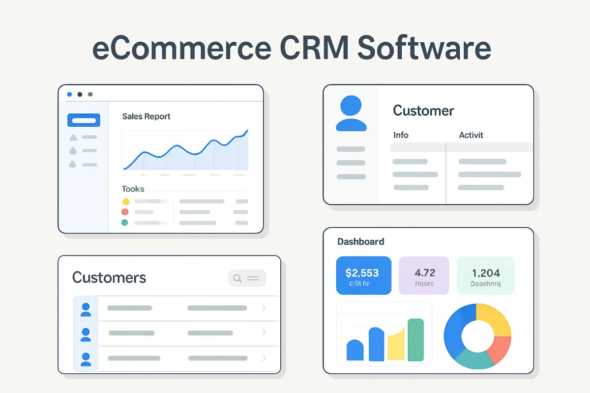 Ecommerce CRM Software interfaces
