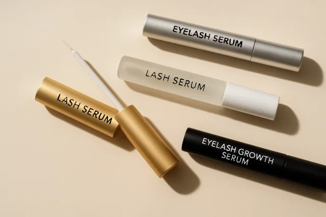 Best eyelash growth serums displayed elegantly