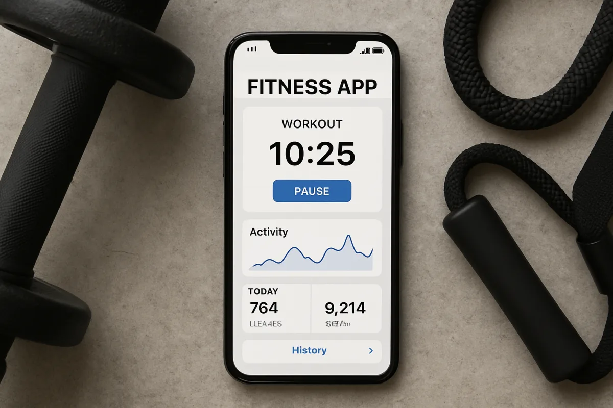 best fitness apps displayed on smartphones