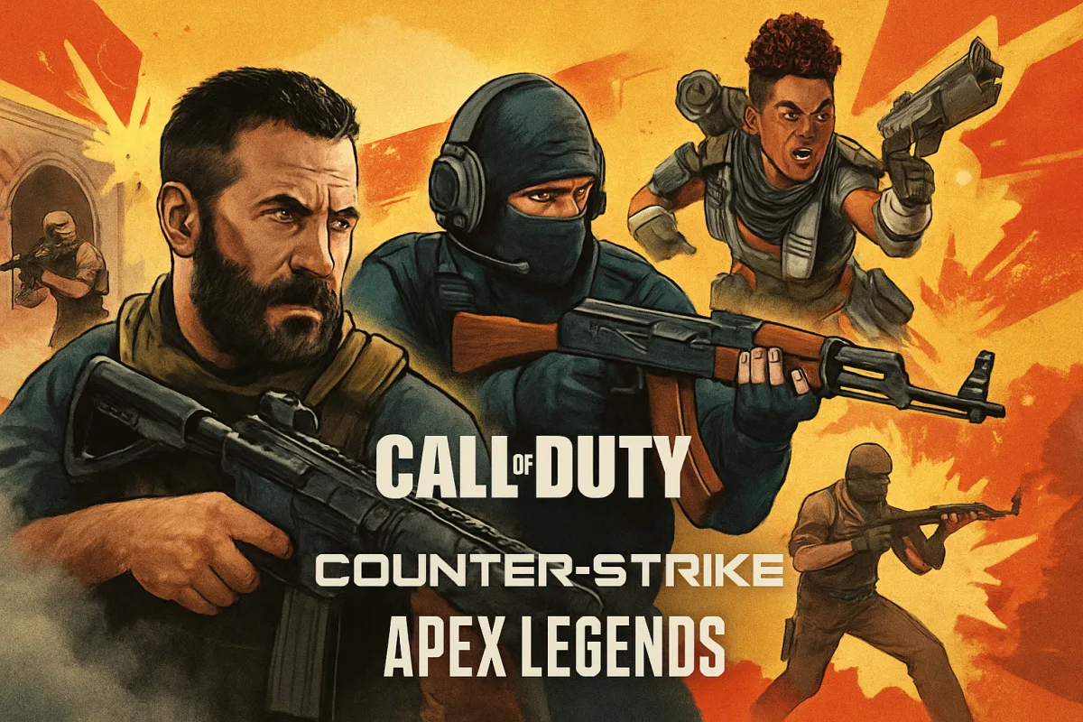 Best FPS Games featuring Call of Duty, Counter-Strike, and Apex Legends