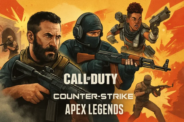 Best FPS Games featuring Call of Duty, Counter-Strike, and Apex Legends