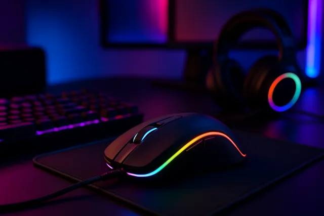 best gaming mouse on a gaming desk setup