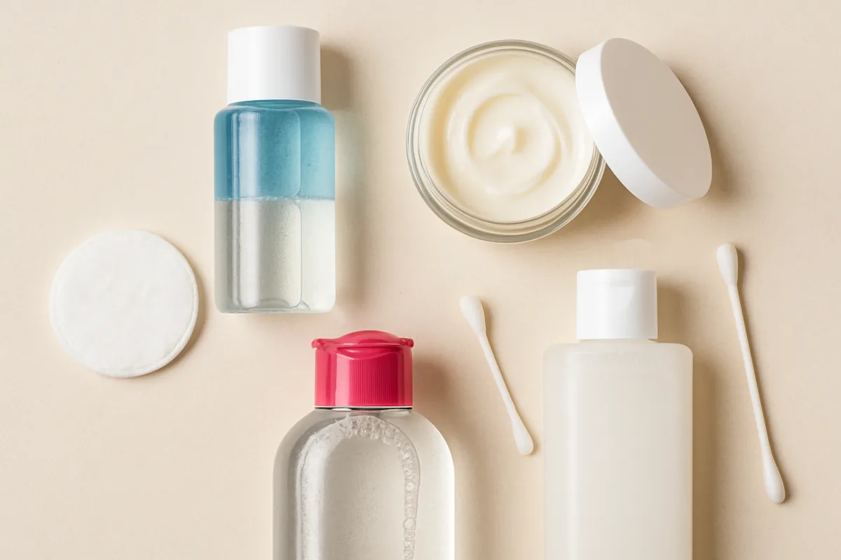 Best makeup removers displayed with various product types