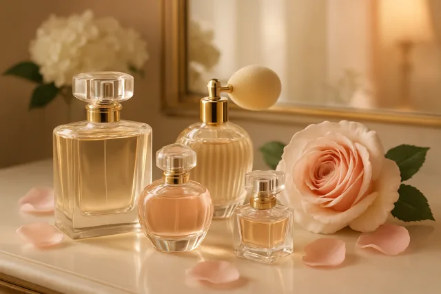 Best perfumes for women displayed elegantly