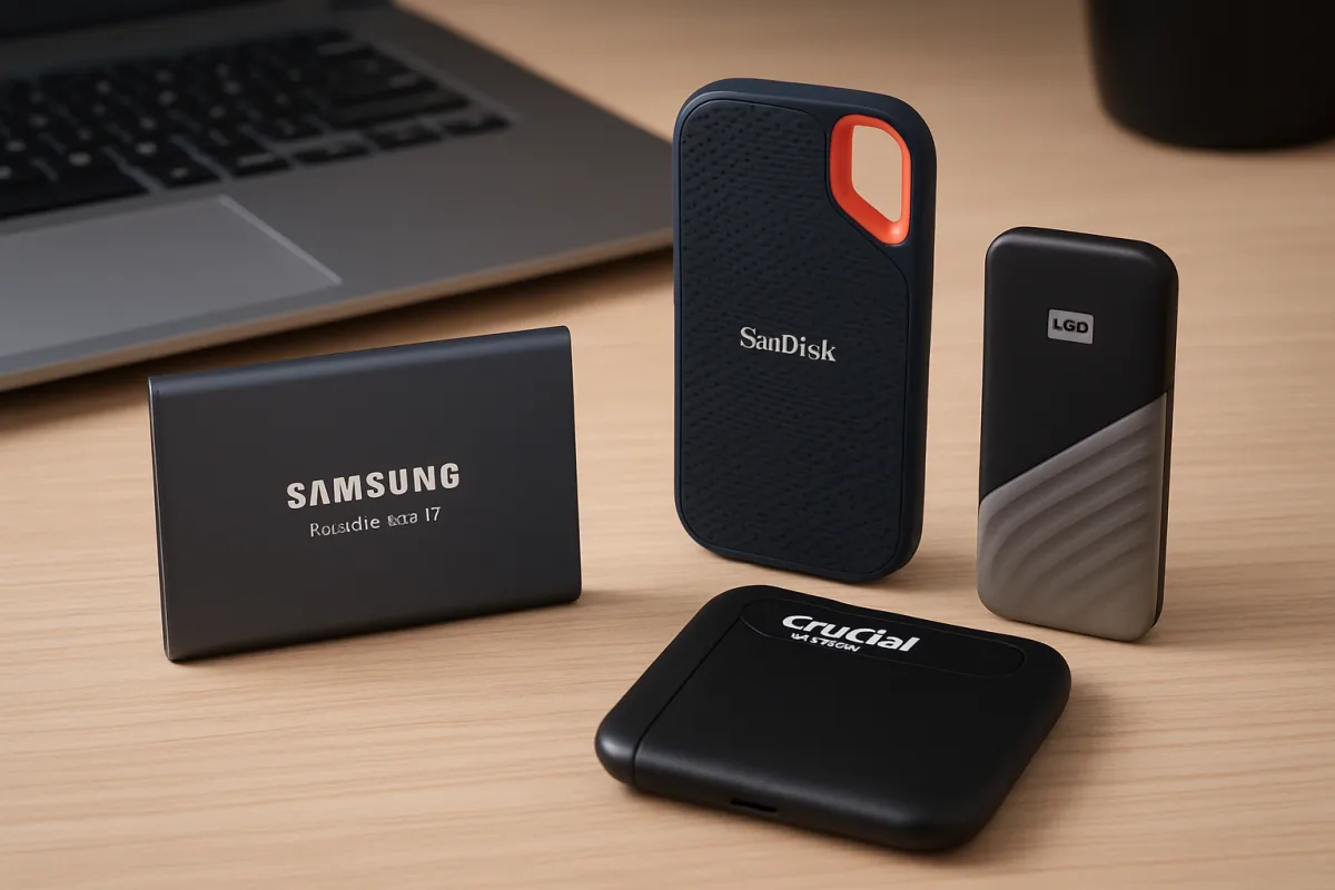 Best Portable SSDs displayed on a desk