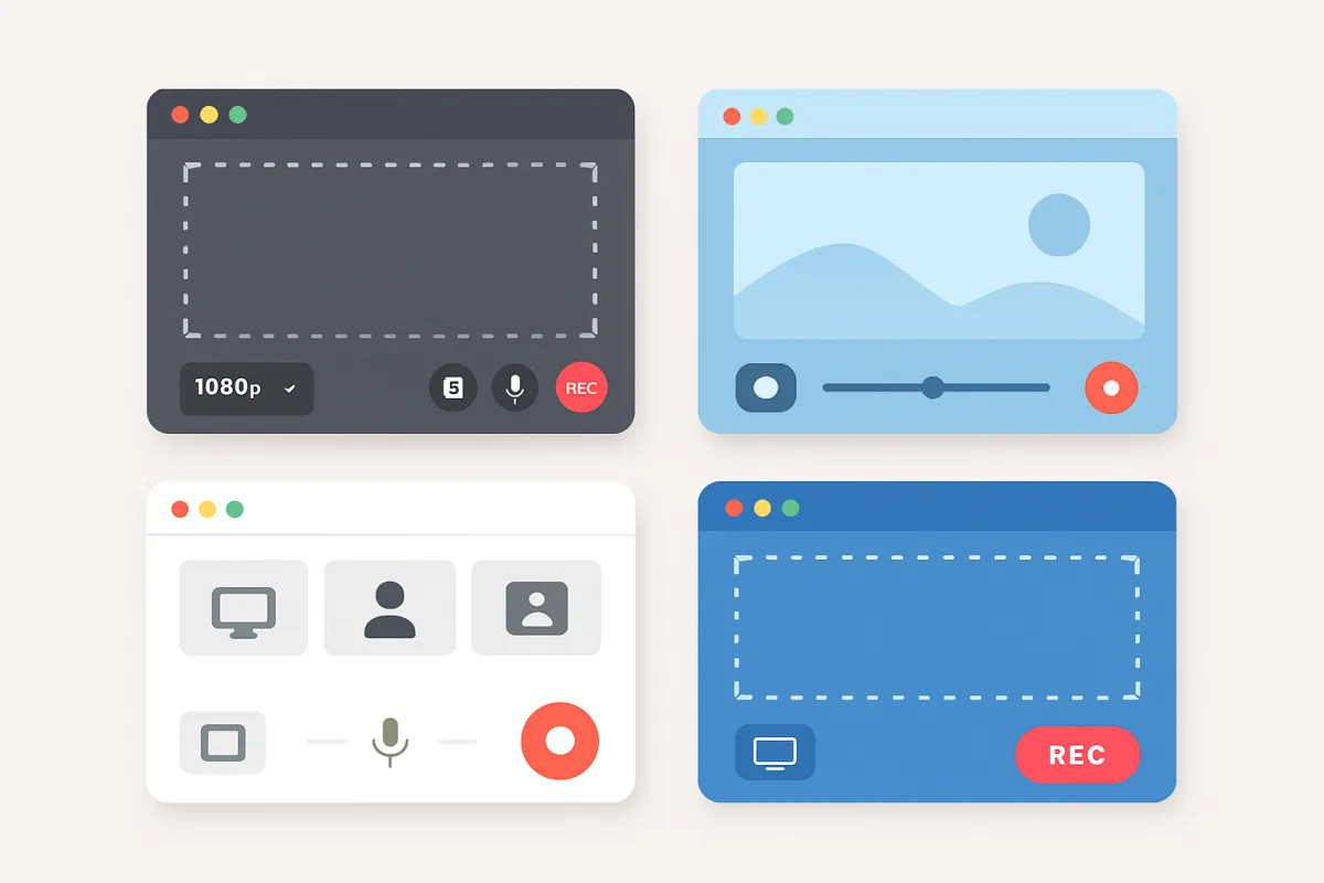 Best screen recording software interfaces