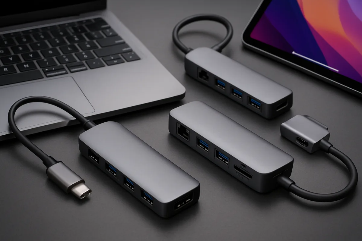 Best USB C Hubs displayed on a desk