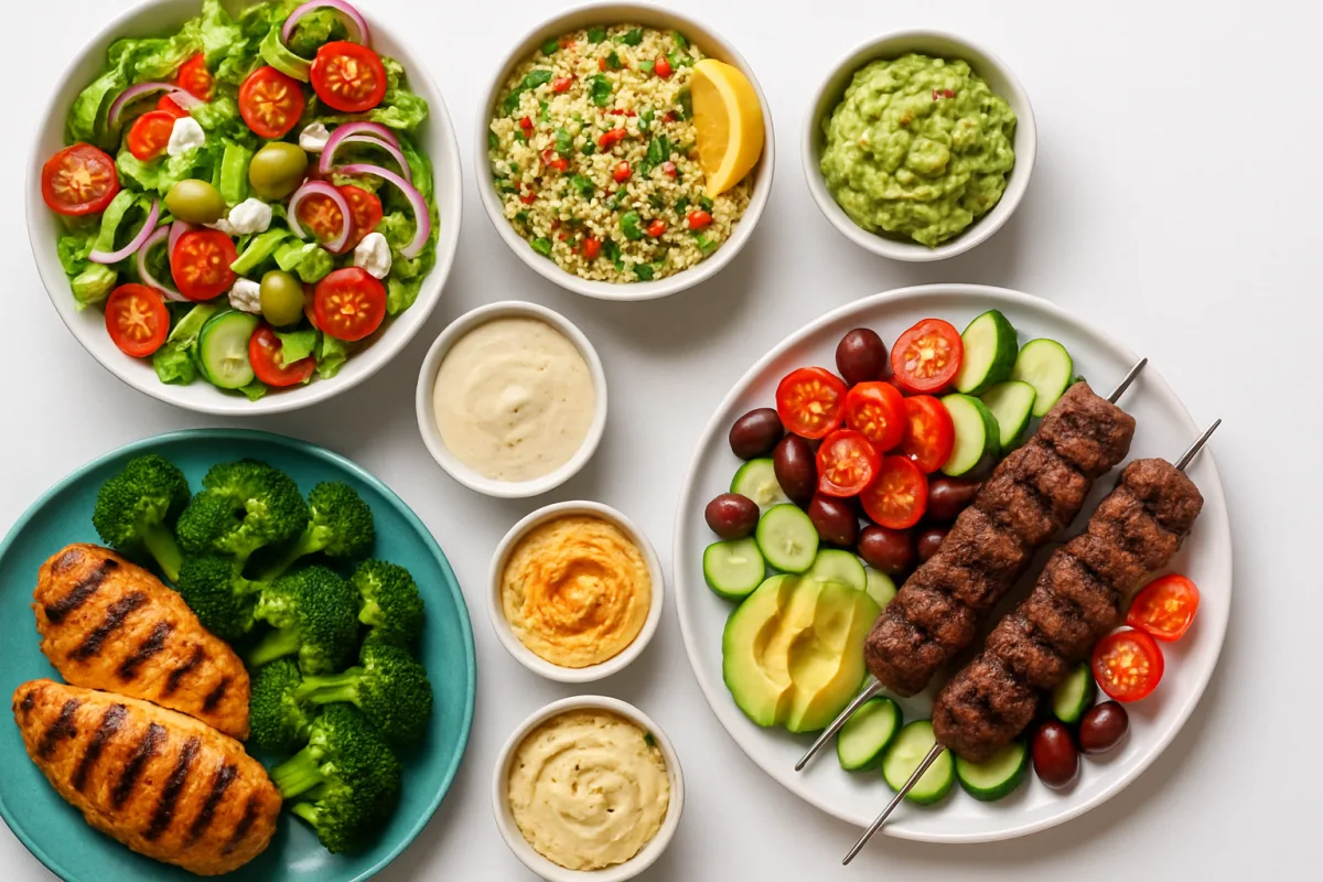 Healthy weight loss meal plans including Mediterranean, Whole30, and Keto options.