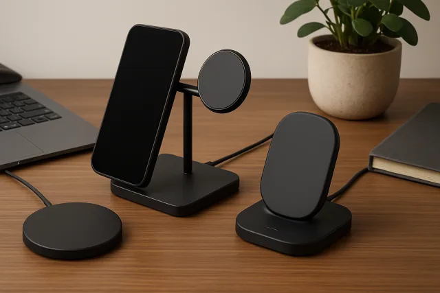 Best wireless chargers displayed on a desk