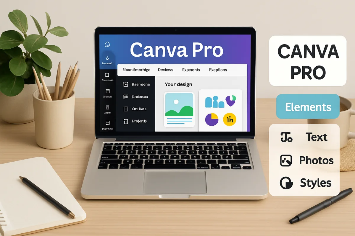 Canva Pro design workspace
