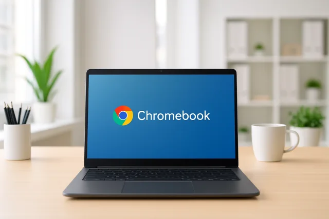 Chromebook on a desk