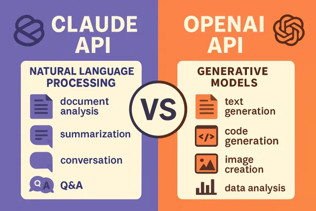 Comparison of Claude API and OpenAI API features