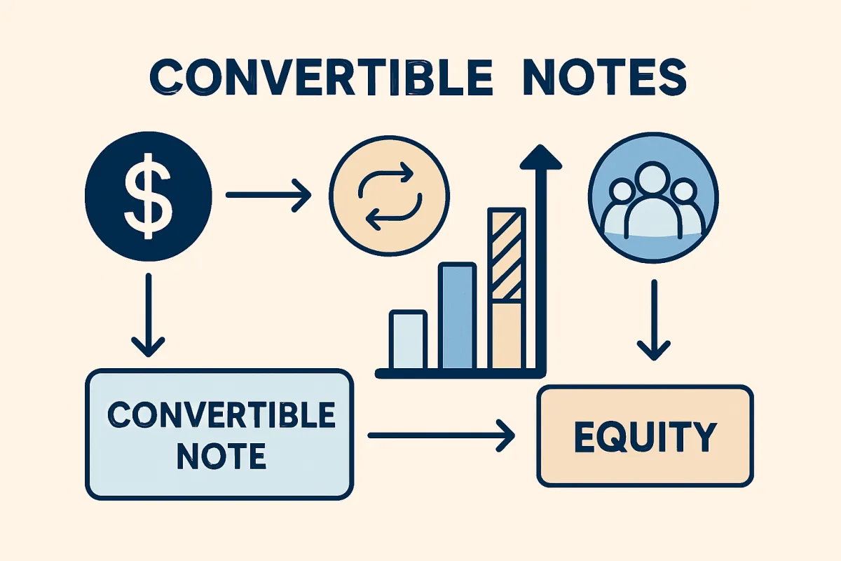 Convertible notes in finance