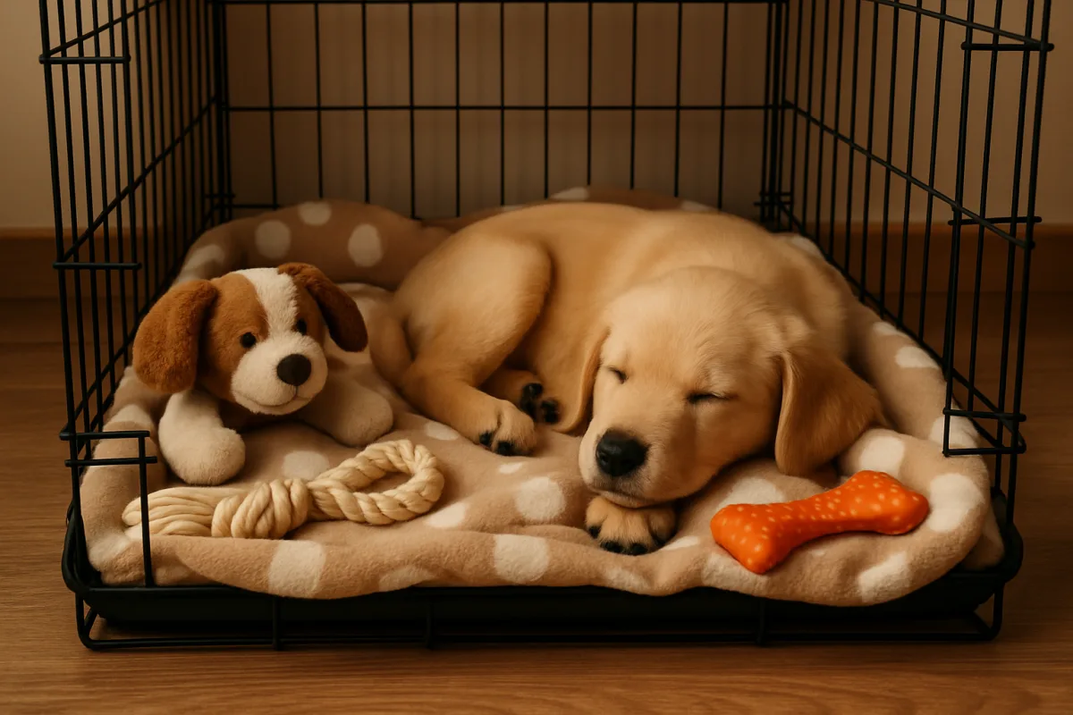 Crate training a puppy