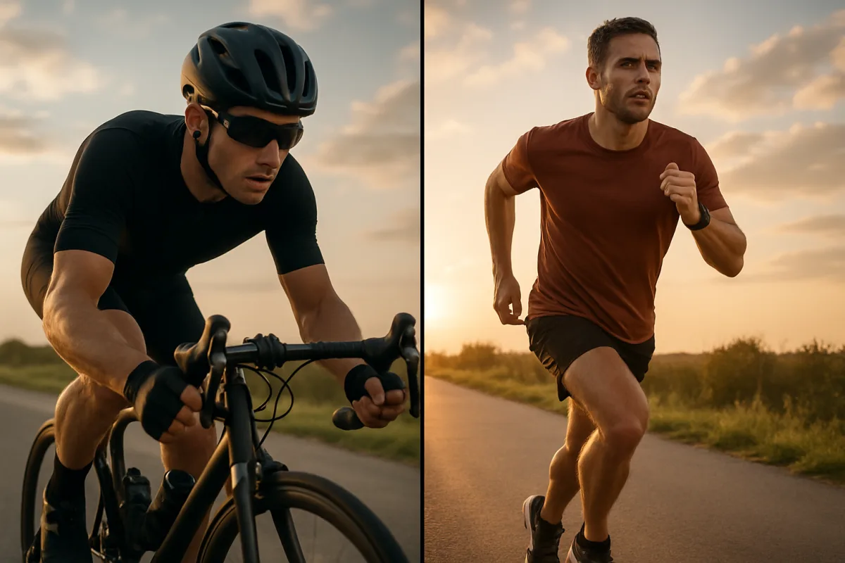 Cycling vs Running comparison image