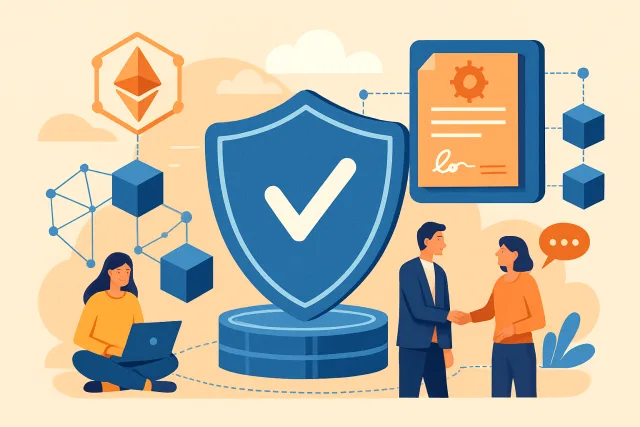DeFi Insurance concepts with blockchain elements
