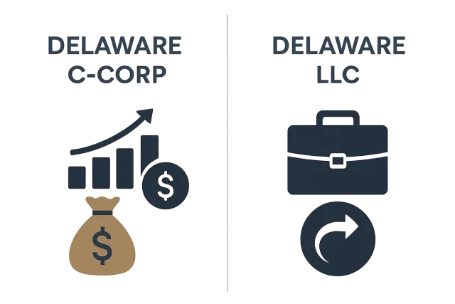 Delaware C-Corp vs LLC for Startups comparison