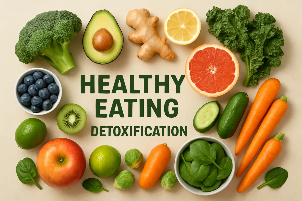 Colorful fruits and vegetables representing detox diets