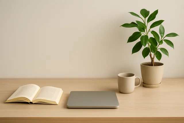 Digital Minimalism concept with a clean workspace
