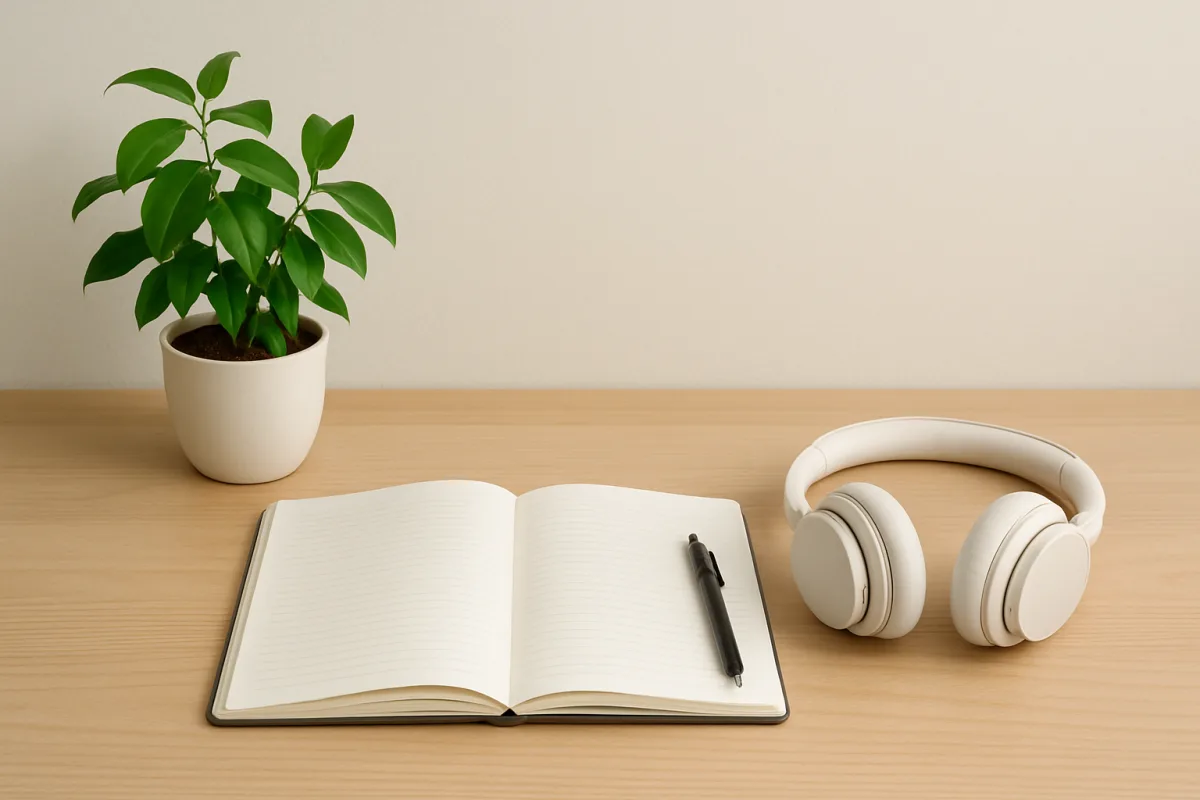 distraction-free study setup