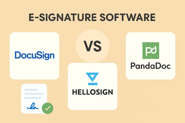 Comparison of DocuSign, HelloSign, and PandaDoc e-signature solutions