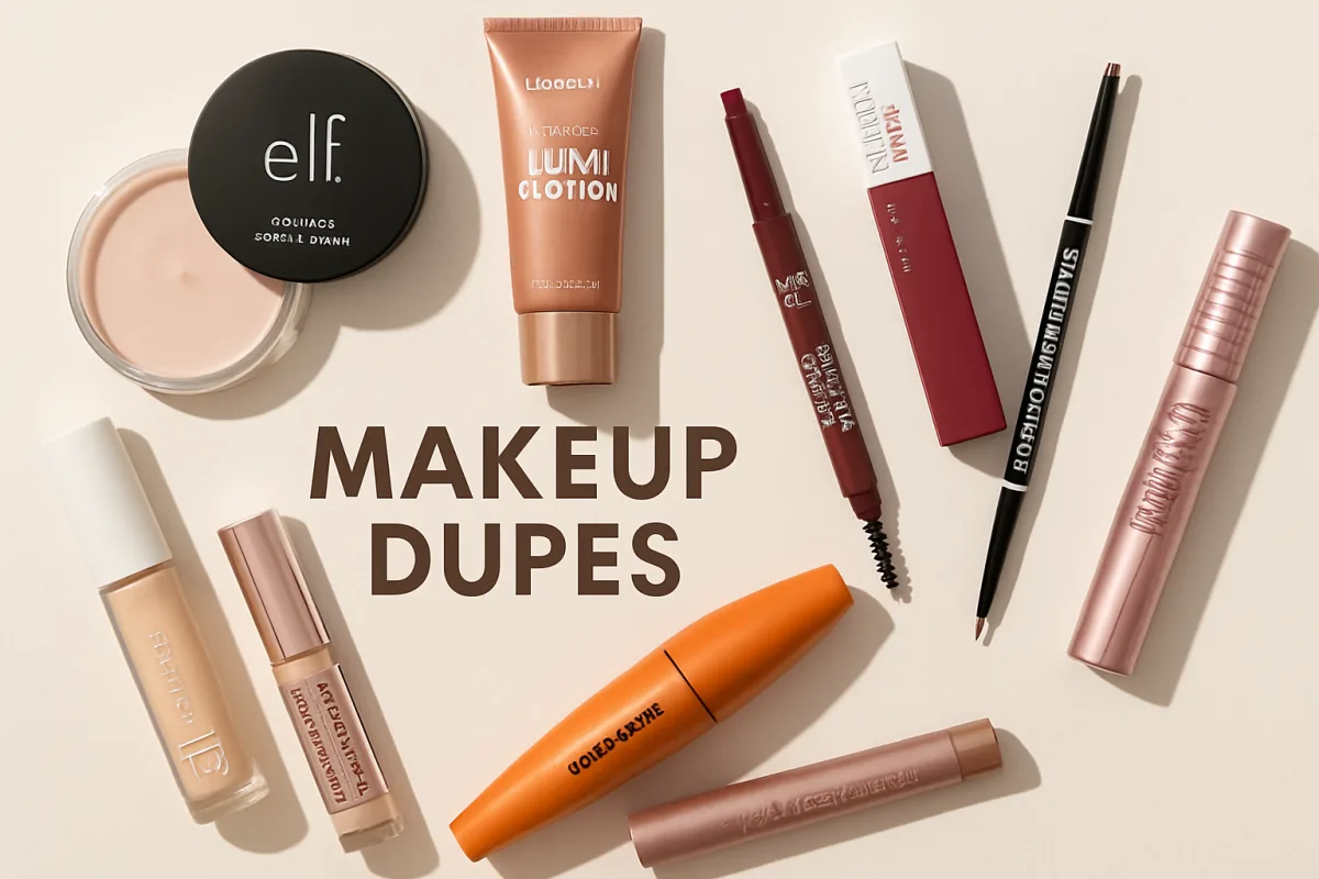 Drugstore Makeup Dupes including e.l.f. and Maybelline products