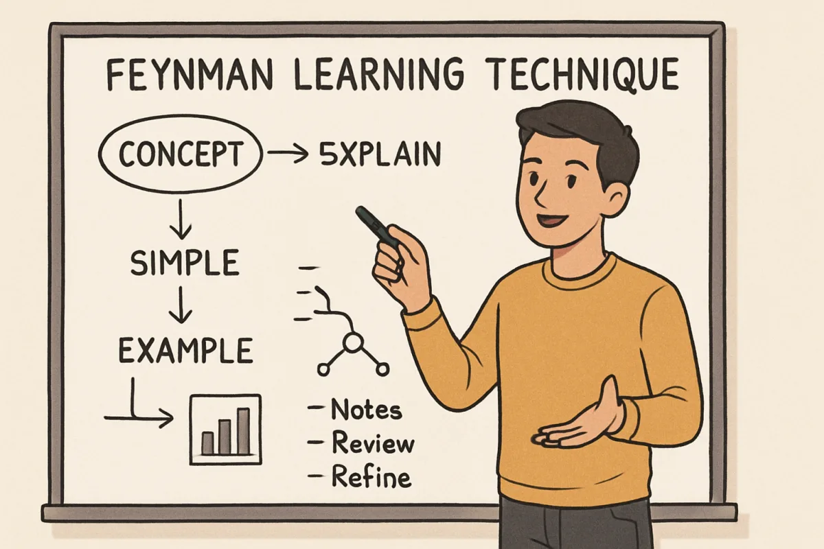Feynman Learning Technique educational scene