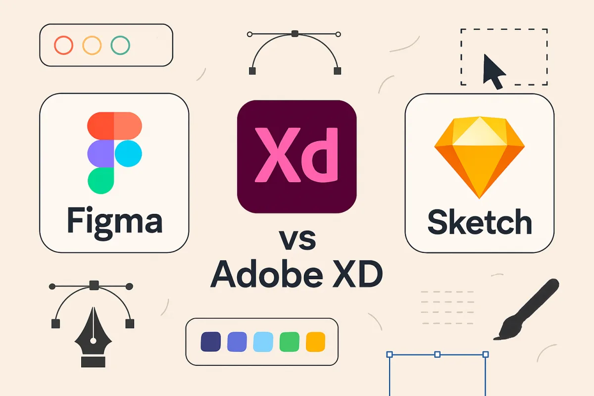 Comparison of Figma, Adobe XD, and Sketch design tools