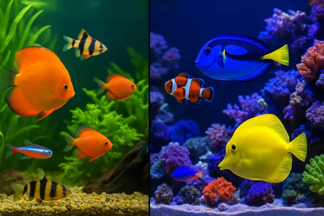 Freshwater vs Saltwater Fish Tanks comparison image
