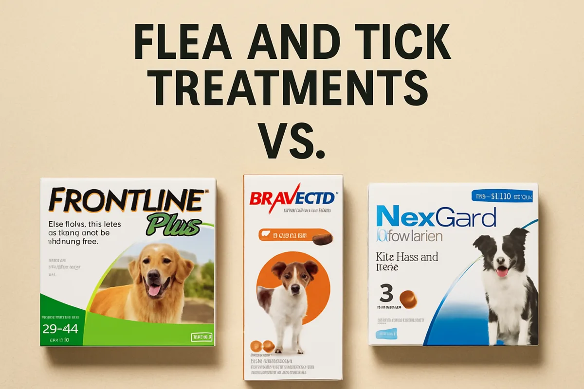 Comparison of Frontline, Bravecto, and NexGard flea and tick treatments