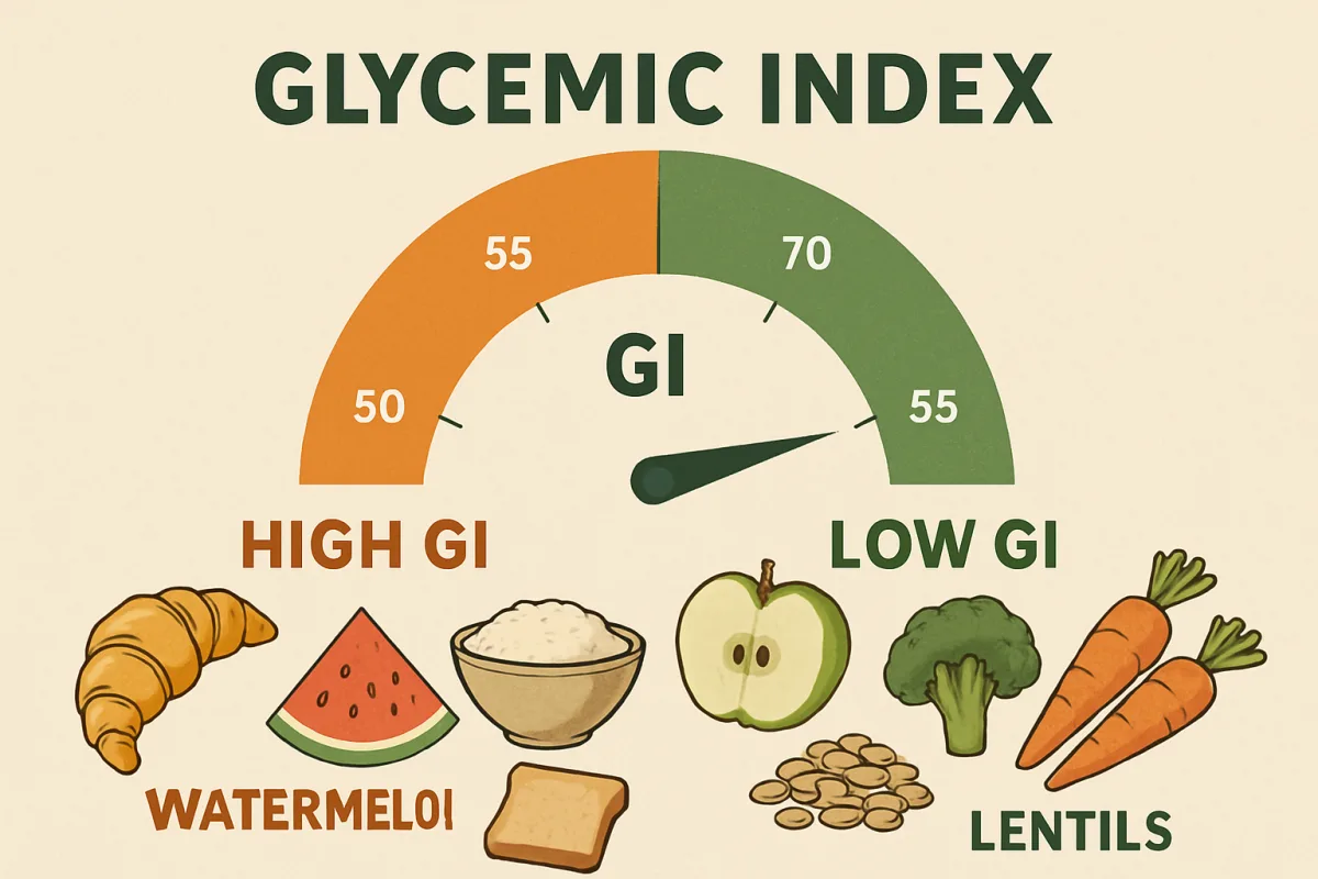 Glycemic index foods infographic