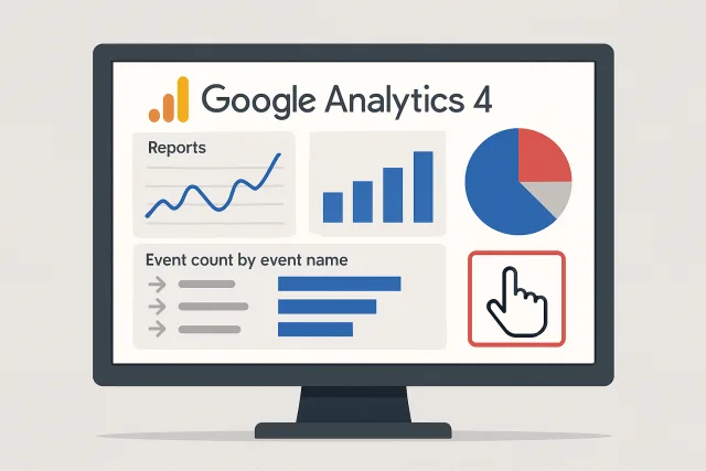 Google Analytics 4 for Businesses interface and analytics data