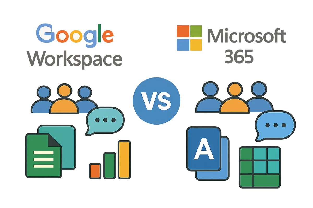 Comparison of Google Workspace and Microsoft 365 productivity suites
