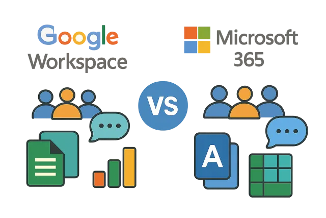 Comparison of Google Workspace and Microsoft 365 productivity suites