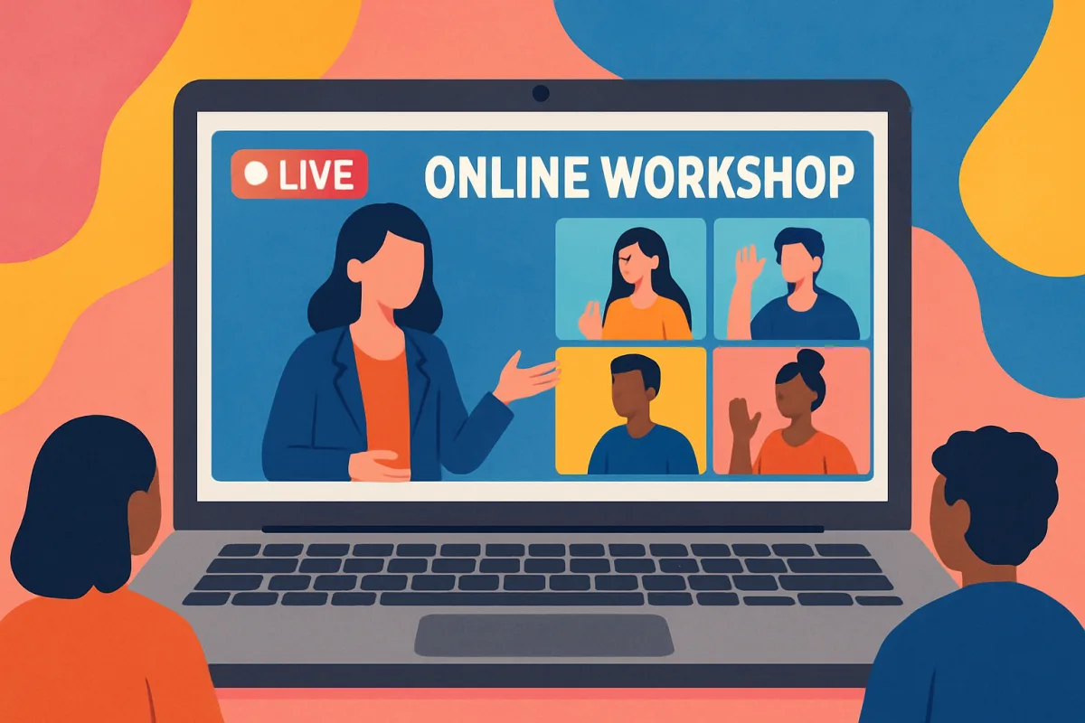 Live online workshop hosting and monetization